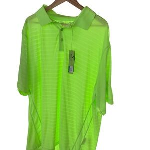 Antigua Men's Golf XXL Polo Neon Green Desert Shirt Yellowtail Logo